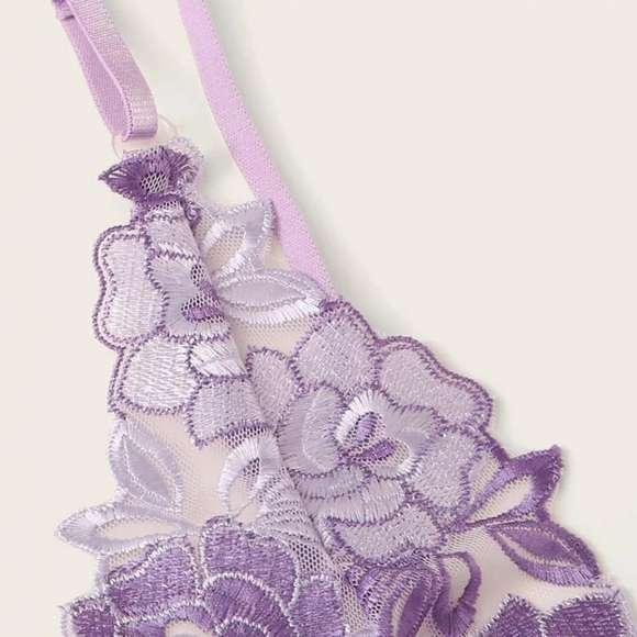 Purple floral lingerie set - Picture 4 of 6